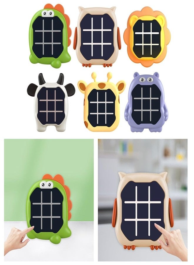 kunya Tic Tac Toe Game, Animal-Themed 3-in-1 Handheld Puzzle Game Console, Board Games for Kids and Adults, Portable Travel Games for Car Ride, Birthday Gifts for Ages 3 (Dino) - Image 4